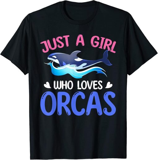 Killer Whale Women Ocean Animal Lover Just A Girl Orca T-Shirt