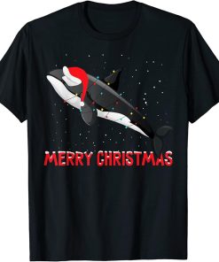 Cute Orca Christmas Tree Lights Xmas Holidays T-Shirt