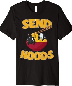 Send Noods Kawaii Orca Whale Ramen Noodles Japanese Premium T-Shirt